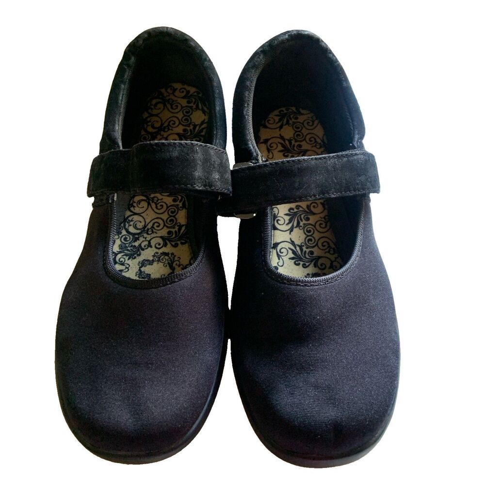 Aetrex Berries Helen Mary Jane Comfort Shoes Black Women's Size 8.5 X Wide